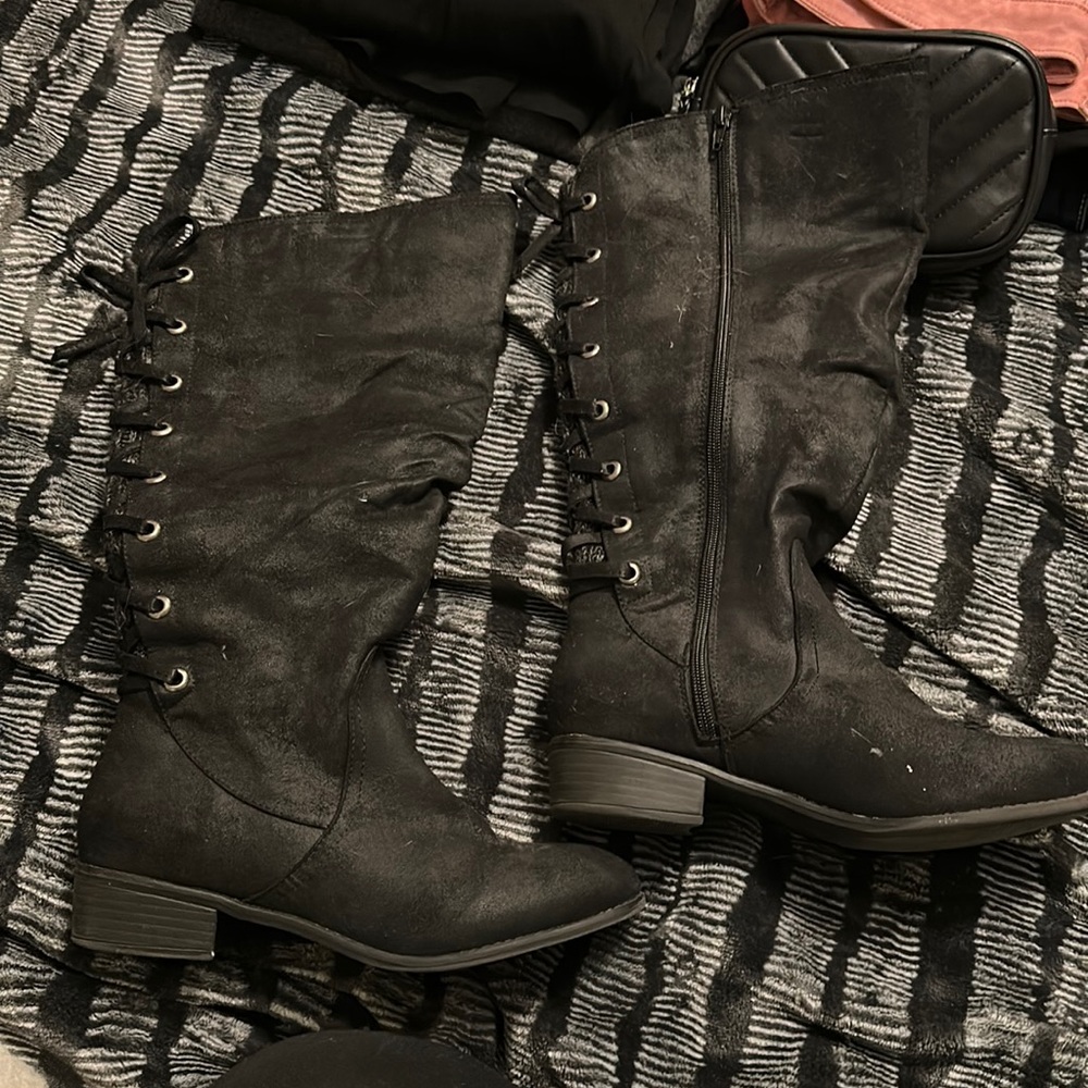 Black Wide Calf boots